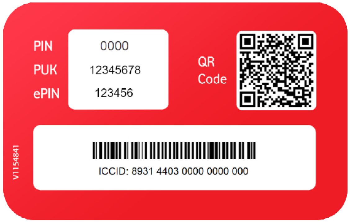 eSIM voucher achterkant