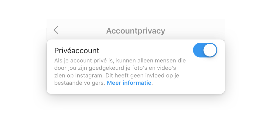 priveaccount op instagram