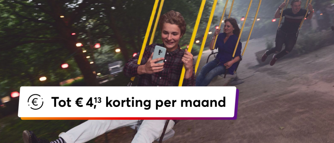 Tot € 4,13 korting per maand